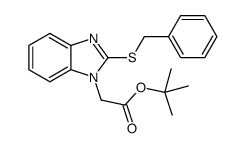 tert-butyl 2-(2-(benzylthio)-1H-benzo[d]imidazol-1-yl)acetate结构式