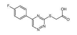 2-[[5-(4-fluorophenyl)-1,2,4-triazin-3-yl]sulfanyl]acetic acid Structure