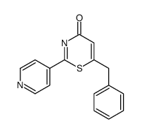 6-benzyl-2-pyridin-4-yl-1,3-thiazin-4-one结构式
