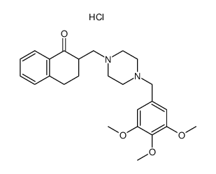 2-[4-(3,4,5-Trimethoxy-benzyl)-piperazin-1-ylmethyl]-3,4-dihydro-2H-naphthalen-1-one; hydrochloride结构式
