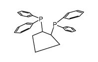 (R,R)-1,2-cyclopentanediylbis(diphenylphosphine)结构式