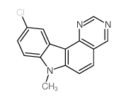 7H-Pyrimido[5,4-c]carbazole, 10-chloro-7-methyl-结构式