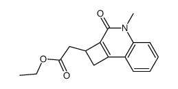 2-(ethoxycarbonylmethyl)-4-methyl-3-oxo-1,2,3,4-tetrahydrocyclobutaquinoline结构式