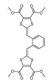 o-Xylene-α,α'-diylidenebis(4,5-dicarbomethoxy-1,3-dithiole)结构式