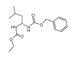 (S)-N-benzyloxycarbonyl-N'-ethoxycarbonyl-3-methylbutane-1,1-diamine结构式
