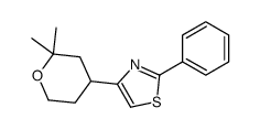 4-(2,2-dimethyloxan-4-yl)-2-phenyl-1,3-thiazole结构式