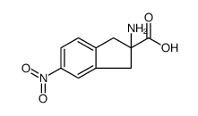 1H-Indene-2-carboxylic acid, 2-amino-2,3-dihydro-5-nitro Structure