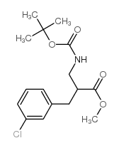 METHYL 2-N-BOC-2-AMINOMETHYL-3-(3-CHLORO-PHENYL)-PROPIONATE structure