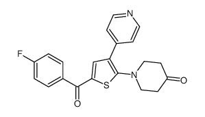 1-[5-(4-fluorobenzoyl)-3-pyridin-4-ylthiophen-2-yl]piperidin-4-one Structure