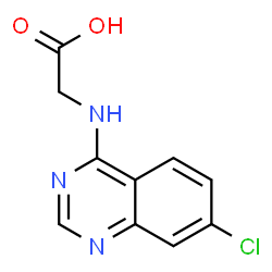 (7-CHLORO-QUINAZOLIN-4-YLAMINO)-ACETIC ACID结构式