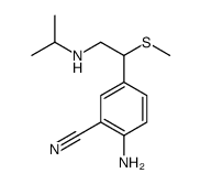 2-amino-5-[1-methylsulfanyl-2-(propan-2-ylamino)ethyl]benzonitrile Structure