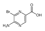 2-氨基-3-溴吡嗪-5-羧酸结构式