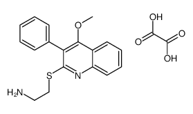 2-(4-methoxy-3-phenylquinolin-2-yl)sulfanylethanamine,oxalic acid Structure