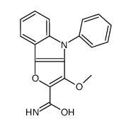 3-methoxy-4-phenylfuro[3,2-b]indole-2-carboxamide结构式