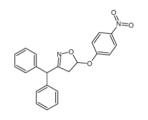 3-benzhydryl-5-(4-nitrophenoxy)-4,5-dihydro-1,2-oxazole结构式
