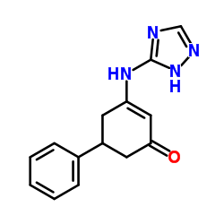 5-PHENYL-3-(3H-2,3,5-TRIAZOLYLAMINO)CYCLOHEX-2-EN-1-ONE结构式