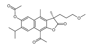 (R)-6-acetoxy-9-acetyl-7-isopropyl-3-(3-methoxypropyl)-3,4-dimethylnaphtho<2,3-b>furan-2(3H)-one结构式