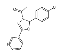 1-[2-(4-Chloro-phenyl)-5-pyridin-3-yl-[1,3,4]oxadiazol-3-yl]-ethanone结构式