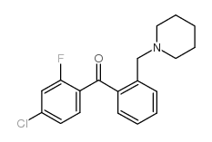 4-CHLORO-2-FLUORO-2'-PIPERIDINOMETHYL BENZOPHENONE structure