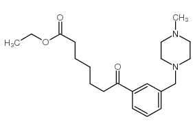 ETHYL 7-[3-(4-METHYLPIPERAZINOMETHYL)PHENYL]-7-OXOHEPTANOATE Structure