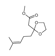 methyl 2-[2-(4-methylpent-3-enyl)-1,3-dioxolan-2-yl]acetate Structure