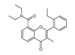 2'-ethyl-3-methylflavone-8-carboxylic acid N,N-diethylamide Structure