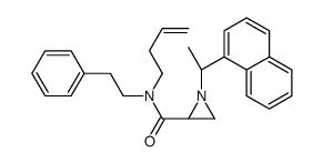 N-but-3-enyl-1-[(1R)-1-naphthalen-1-ylethyl]-N-(2-phenylethyl)aziridine-2-carboxamide Structure