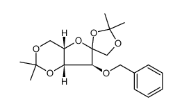 L-Sorbofuranose, 1,2:4,6-bis-O-(1-methylethylidene)-3-O-(phenylmethyl)- Structure