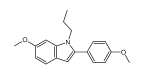 6-Methoxy-2-(4-methoxyphenyl)-1-propylindol Structure