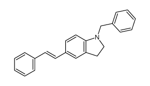 1-Benzyl-5-(trans-2-phenyl-1-ethenyl)indoline结构式