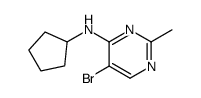 5-bromo-N-cyclopentyl-2-methylpyrimidin-4-amine Structure