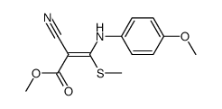 methyl 3-(p-anisidino)-2-cyano-3-methylthioacrylate结构式