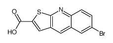 6-bromothieno[2,3-b]quinoline-2-carboxylic acid结构式
