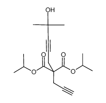 diisopropyl 2-(4-hydroxy-4-methylpent-2-ynyl)-2-(prop-2-ynyl)malonate结构式