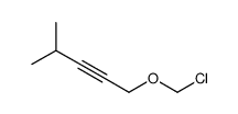 1-(chloromethoxy)-4-methylpent-2-yne结构式