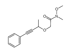 N-methyl-N-methoxy-2-[(1-methyl-3-phenylprop-2-yn-1-yl)oxy]acetamide结构式