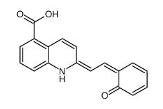 2-[2-(6-oxocyclohexa-2,4-dien-1-ylidene)ethylidene]-1H-quinoline-5-carboxylic acid Structure