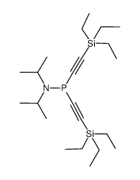 N,N-diisopropyl-1,1-bis((triethylsilyl)ethynyl)phosphanamine Structure