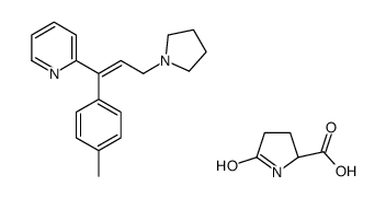 5-oxo-L-proline, compound with (E)-2-[3-(1-pyrrolidinyl)-1-(p-tolyl)prop-1-enyl]pyridine (1:1) structure