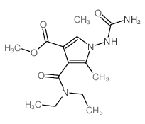 1H-Pyrrole-3-carboxylicacid, 1-[(aminocarbonyl)amino]-4-[(diethylamino)carbonyl]-2,5-dimethyl-, methylester structure