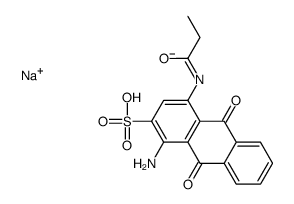 sodium 1-amino-9,10-dihydro-9,10-dioxo-4-[(1-oxopropyl)amino]anthracene-2-sulphonate结构式