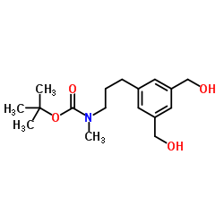 2-Methyl-2-propanyl {3-[3,5-bis(hydroxymethyl)phenyl]propyl}methylcarbamate Structure