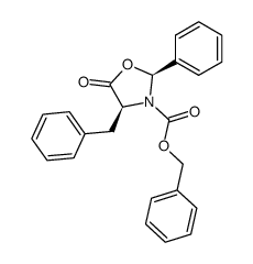 (2S,4S)-benzyl 4-benzyl-5-oxo-2-phenyloxazolidine-3-carboxylate结构式