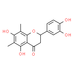 ()-2-(3,4-dihydroxyphenyl)-2,3-dihydro-5,7-dihydroxy-6,8-dimethyl-4-benzopyrone结构式