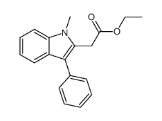 (1-methyl-3-phenyl-indol-2-yl)-acetic acid ethyl ester结构式