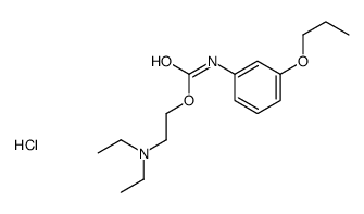 diethyl-[2-[(3-propoxyphenyl)carbamoyloxy]ethyl]azanium,chloride Structure