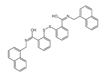 N-(naphthalen-1-ylmethyl)-2-[[2-(naphthalen-1-ylmethylcarbamoyl)phenyl]disulfanyl]benzamide结构式