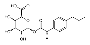 β-D-Glucopyranuronic acid, 1-[(αS)-α-methyl-4-(2-methylpropyl)benzeneacetate] Structure
