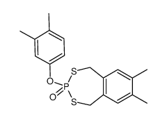 7-(3,4-Dimethyl-phenoxy)-2,3-dimethyl-5,9-dihydro-6,8-dithia-7-phospha-benzocycloheptene 7-oxide Structure