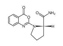 N-(4H-3,1-benzoxazin-4-on-2-yl)-L-prolinamide结构式